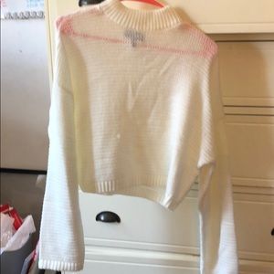 White crop sweater